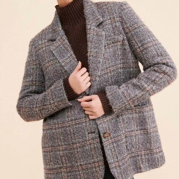 NWT See U Soon Plaid Blazer Coat - Picture 1 of 4